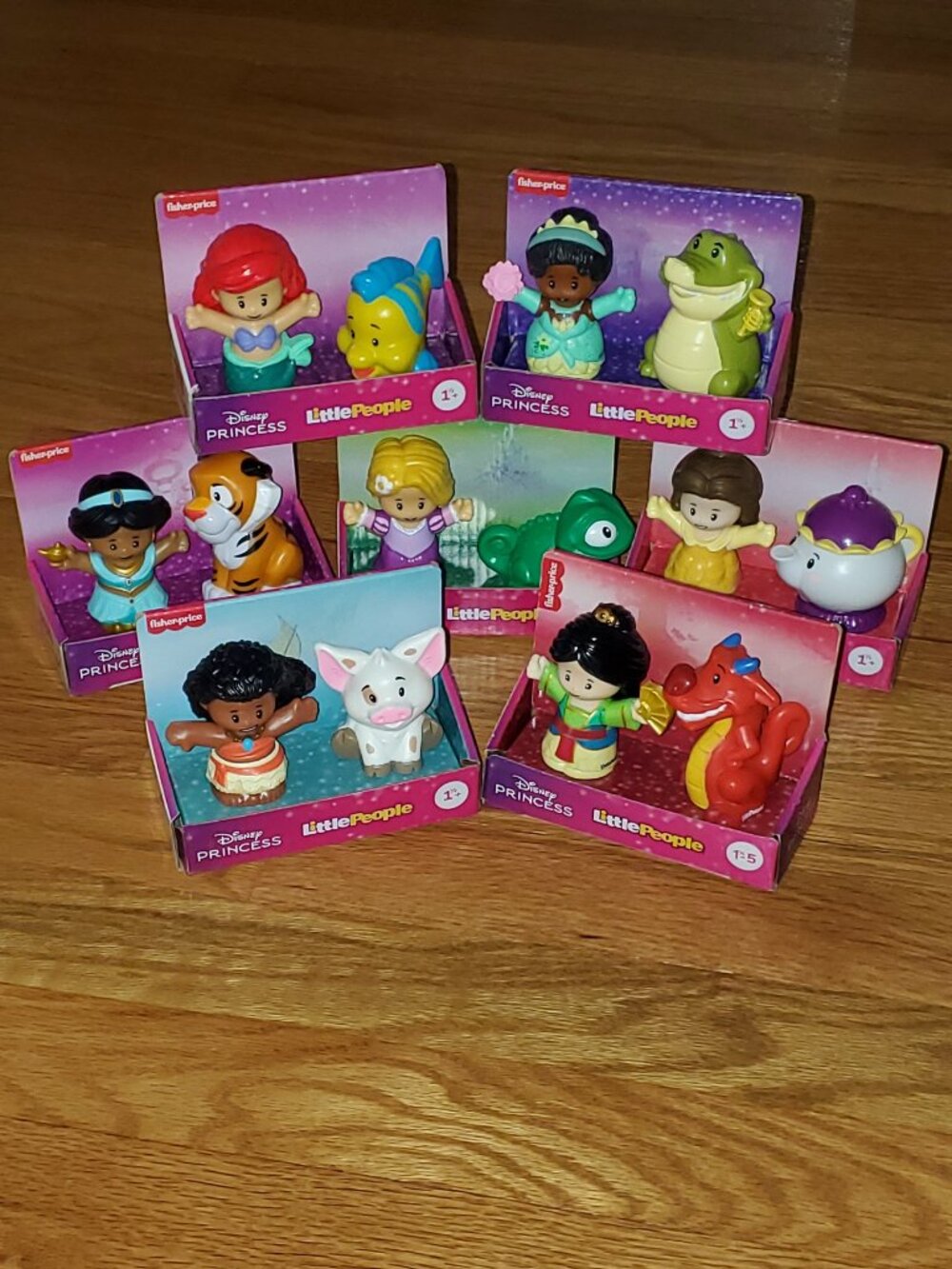 Little People Disney Princess figures -All 7 with their sidekicks Brand New!